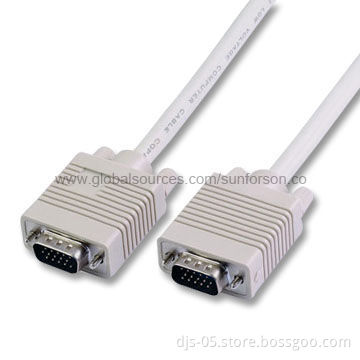 VGA/HD15 M to M Cables, RoHS Mark, Different Specifications and Length Available
